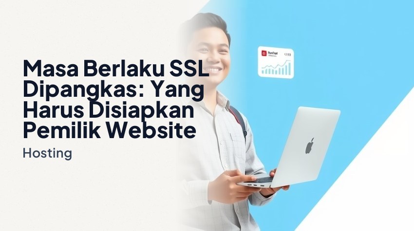 Pemilik website memantau masa berlaku SSL dan status sertifikat di laptop