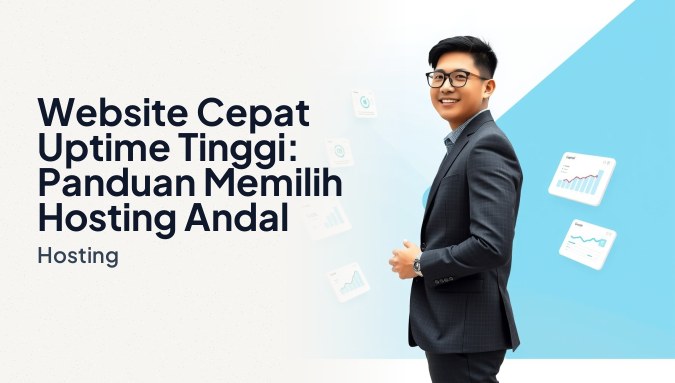 Grafik monitor menunjukkan performa website cepat uptime tinggi, stabil di server Indonesia